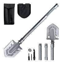 Multifunctional folding shovel 16in1 survival knife screwdriver glass breaker