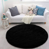 Shaggy Strado 90x90 BlackSky round carpet (Black)