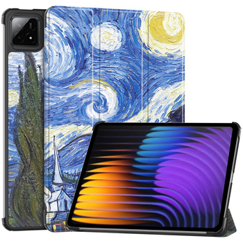 Puzdro grafické na Xiaomi Pad 7 / Pad 7 Pro 11.2 s klapkou / Xiaomi Pad 7 Pro - ochranné so stojanom