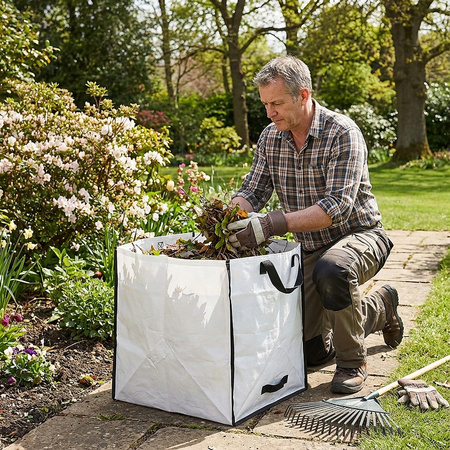 Worek kosz ogrodowy z uchwytami mocny na odpady liście trawę gałęzie 75L