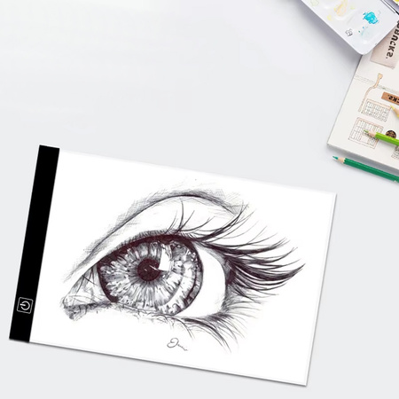 DESKA kreślarska podświetlana LED A4 Tablica tablet graficzny kalka