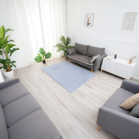 STRADO Rabbit 3D plush soft like rabbit anti-slip carpet 120x170 Silver