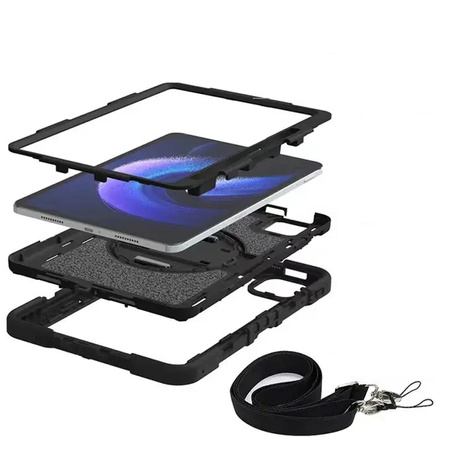 Etui Armor do Xiaomi Pad 7 Pad 7 PRO 11.2 pasek uchwyt podstawka pancerne, czarne