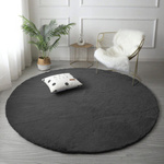 Rabbit Strado 150x150 DeepGrey round rug (Gray)