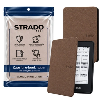 Etui Slim Case do Kindle Paperwhite 4 2018, brązowe- ochronne, dostęp do portów i przycisków