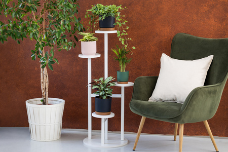 KWIETNIK FINO stojak metalowy na kwiaty rośliny na donice 4 poziomy 100 cm, biały