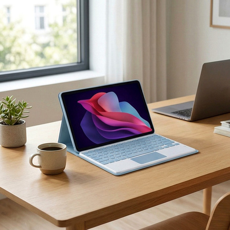 Puzdro s klávesnicou Bluetooth na Redmi Pad 2 11 2025, modré - ochranné so stojanom