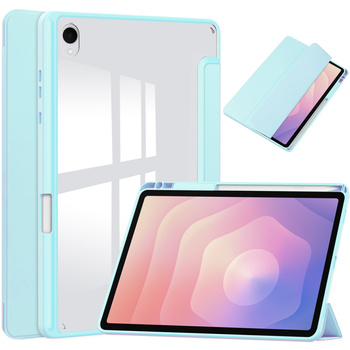Puzdro Clear Pencil na Samsung Galaxy Tab S11 11 SM SMX736 s klapkou, modré - ochranné