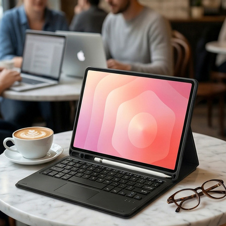 Etui i KLAWIATURA touchpad do Samsung Galaxy S11 X730 X736 uchwyt na rysik, czarne