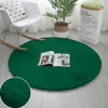 Rabbit Strado 110x110 BottleGreen round rug (Green)