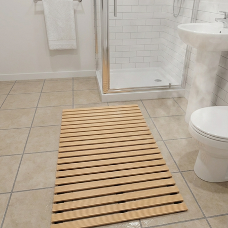 Mata łazienkowa antypoślizgowa do łazienki do wanny pod prysznic 43x90cm (Beżowa)