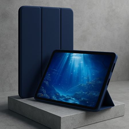 Puzdro Smart s magnetickou s klapkou na Xiaomi Redmi Pad SE 8.7 2024, tmavomodré - ochranné so stojanom