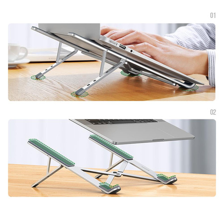 Ugreen foldable adjustable laptop stand silver (LP451)