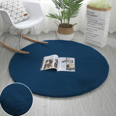 Rabbit Strado 120x120 round rug RoyalNavy (Blue)