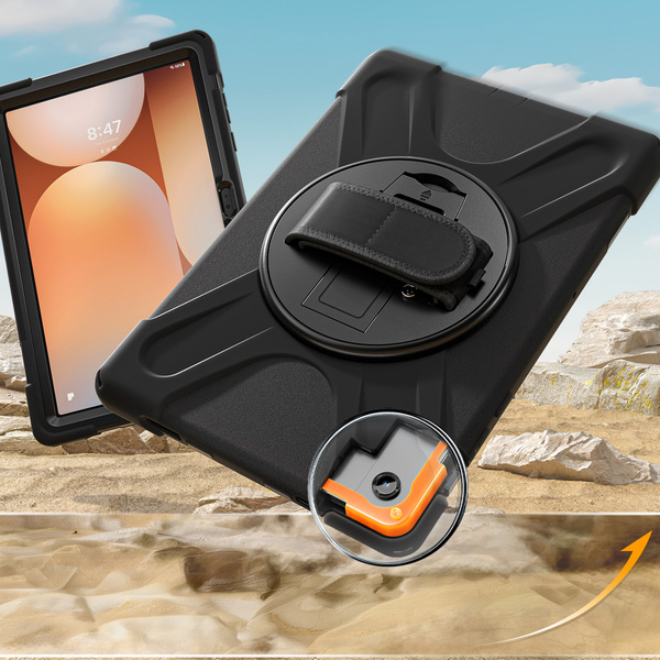 Etui do Samsung Galaxy Tab A11 Plus 10.9 2025 - Pancerne z uchwytem i paskiem