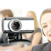 WebCam 8808 black webcam with microphone and universal mounting clip