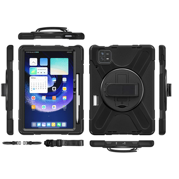 Puzdro pancierové Armor remienok na Xiaomi Mi Pad 6 / 6 Pro 2023 / 6 Pro, tmavomodré - ochranné so stojanom