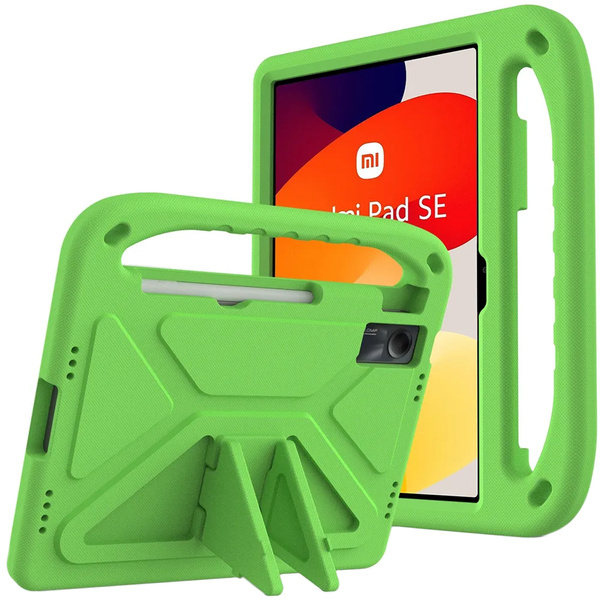 Puzdro na Xiaomi Redmi Pad SE 11 2023, zelené - ochranné so stojanom, prístup k portom a tlačidlám