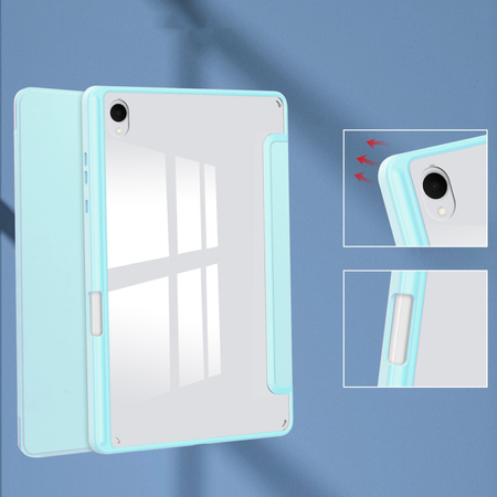 Puzdro Clear Pencil na Samsung Galaxy Tab S11 11 SM SMX736 s klapkou, modré - ochranné