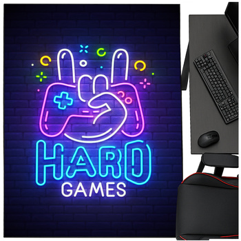 Dywan gamingowy 200x300 dla gracza mata pod fotel antypoślizgowy Hard Games
