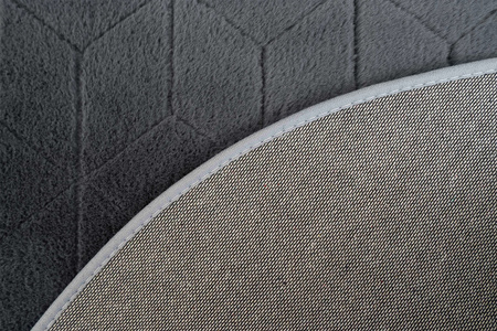 STRADO round Rabbit 3D plush soft like rabbit anti-slip carpet 150 Grey