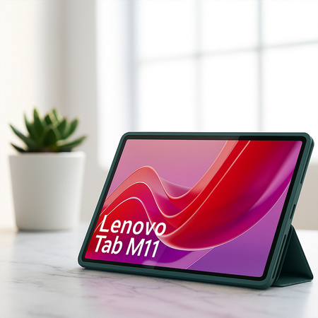 Puzdro Crystal case na Lenovo Tab M11 10.95 11 / 11 TB330, zelené - ochranné so stojanom