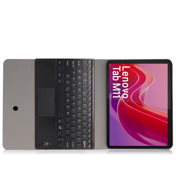 Puzdro s klávesnicou Bluetooth na Lenovo Tab M11, čierne - ochranné so stojanom, prístup k portom a tlačidlám