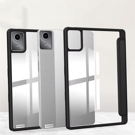 Puzdro Crystal case na Lenovo Tab M11 10.95 11 / 11 TB330, čierne - ochranné so stojanom