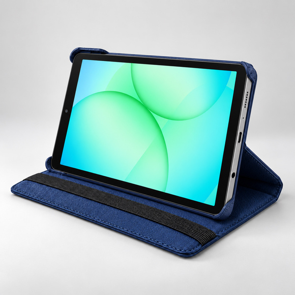 Etui obrotowe do Samsung Galaxy Tab A11 X135/ X133 A9 SM-X115/X110 - granatowe