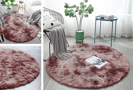 Shaggy Ombre Strado Round Carpet 140x140 OmbrePurple (Pink)