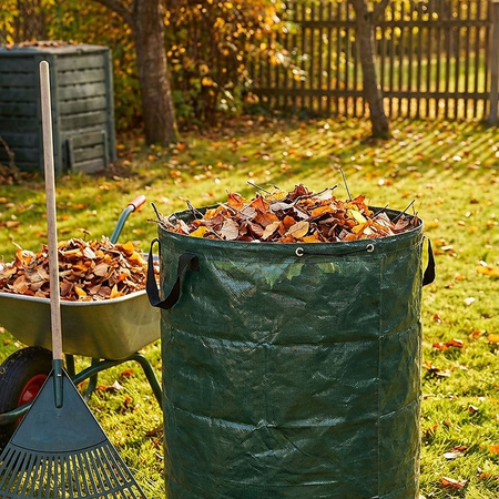 Worek kosz ogrodowy z uchwytami mocny na odpady liście trawę gałęzie 235L