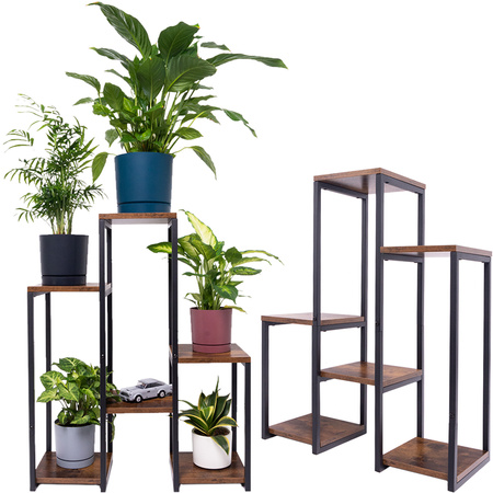 PANORAMA standing metal flower and plant stand - 6-tier VENGE
