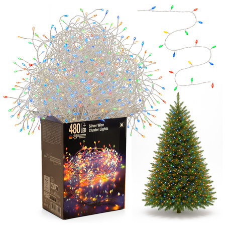 Lampki choinkowe 480 LED kolorowe RGB wewnętrzne zewnętrzne 9.8m IP44