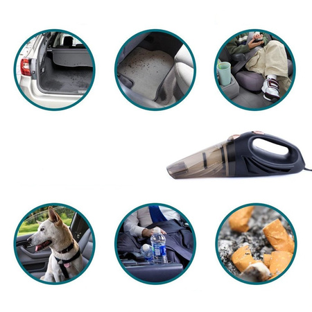 Caraymin HF2001 car vacuum cleaner - compact 120W with HEPA filter and tips