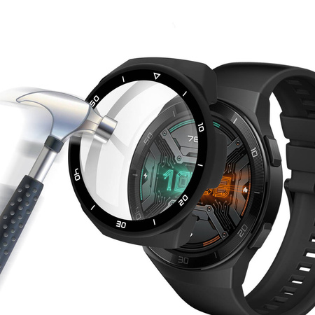 Etui do Huawei Watch GT 2e, czarne - ochronne z podstawką, dostęp do portów i przycisków