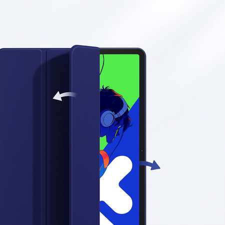Puzdro Smart na Lenovo Idea Tab Pro / Pro MT 2025, tmavomodré - ochranné so stojanom, prístup k portom a tlačidlám