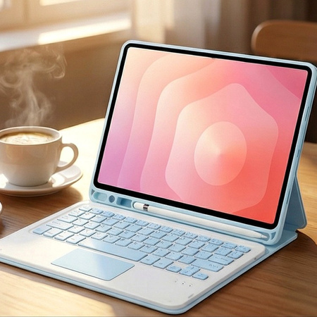 Etui z klawiaturą Bluetooth do Samsung Galaxy Tab A11+, niebieskie