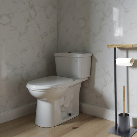  Metal toilet paper rack 3in1 toilet brush free standing shelf