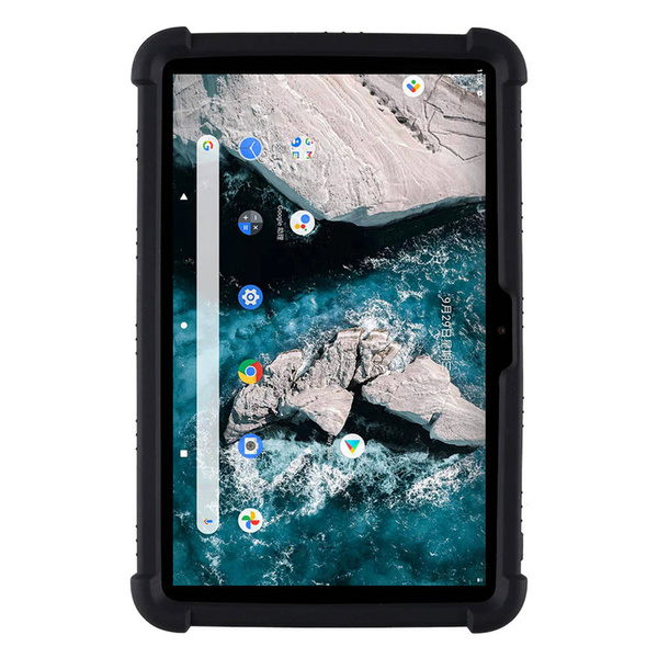 Puzdro Pancierové Armor na Nokia T20 10.4, čierne - ochranné so stojanom, prístup k portom a tlačidlám