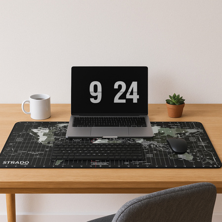Duża podkładka pod myszkę laptop Gamingowa mata na biurko 90x40 XXL, czarny