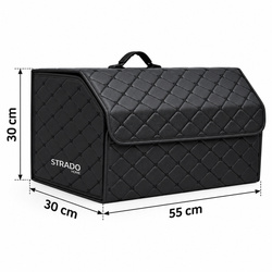 Folding large organizer for car trunk quilted trunk bag tote for shopping and tools