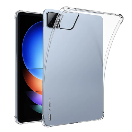 Puzdro Silikónové na Xiaomi Pad 7 / Pad 7 Pro 11.2 / Xiaomi Pad 7 Pro, priehľadné - ochranné so stojanom