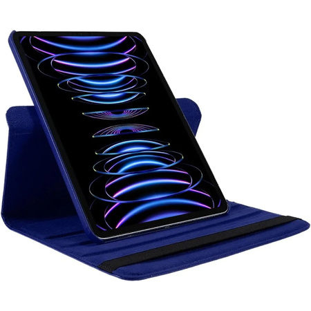 Puzdro otočné na iPad 10.9 2022 Gen. 10 / iPad 11 2025 A16 Gen. 11, tmavomodré - ochranné so stojanom