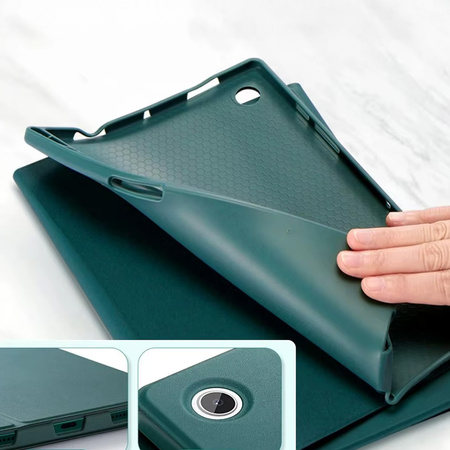 Puzdro s klávesnicou touch na Lenovo Tab 10.1 2025, zelené - ochranné so stojanom