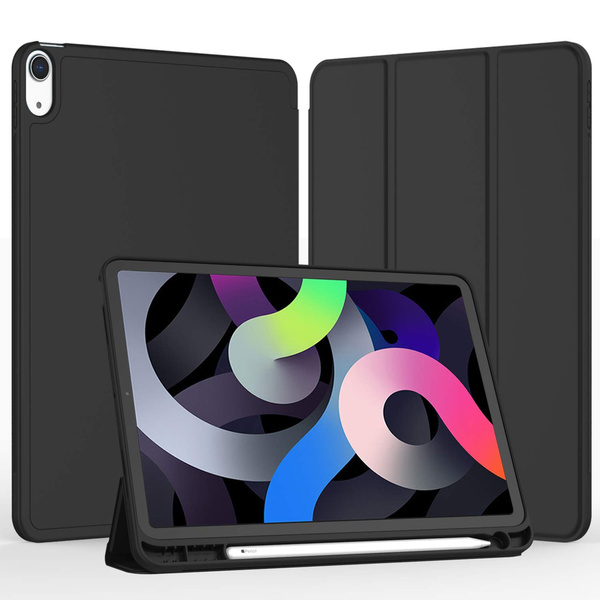 Etui Smart Pencil do iPad Air 11 M4 M3 M2, 2026/ 25/ 24, gen. 8/ 7/ 6, czarne - ochronne z podstawką