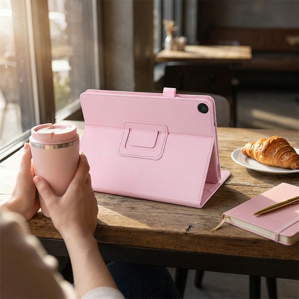 Etui do Lenovo Tab 10.1 2025 TB311FU TB311XU ZAEH0040PL z klapką - różowe