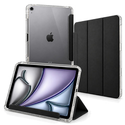 Etui Hard Crystal do Apple iPad Air 13 M4 M3 M2 2026/ 25/ 24 gen 8/ 7 z klapką - czarne