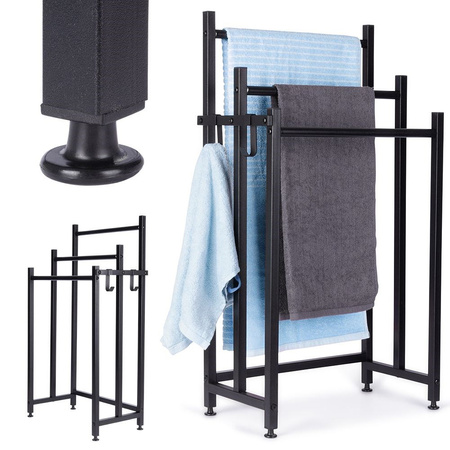 Standing towel rack metal black