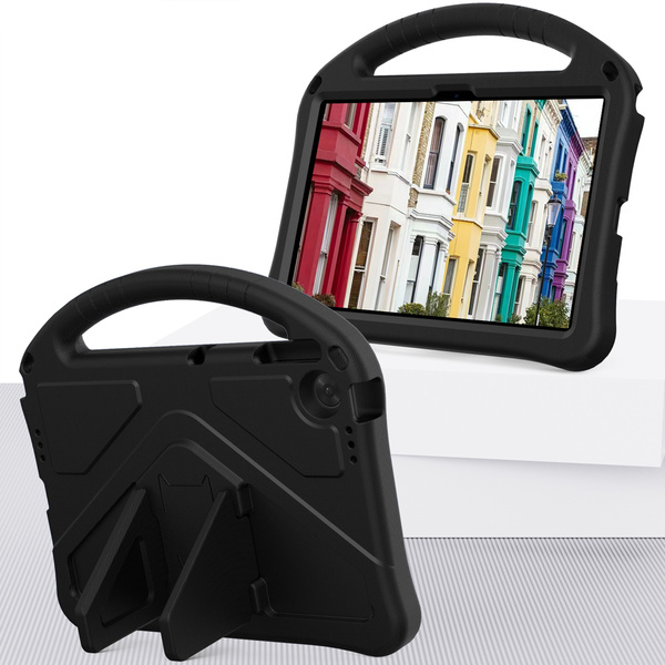 Puzdro FunColor na Lenovo Tab 10.1 2025, čierne - ochranné so stojanom, prístup k portom a tlačidlám