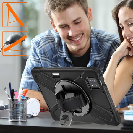 Puzdro pancierové Armor remienok na Xiaomi Mi Pad 6 / 6 Pro 2023 / 6 Pro, tmavomodré - ochranné so stojanom